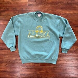 Vintage 90s Alaska Crewneck Sweatshirt Made in USA